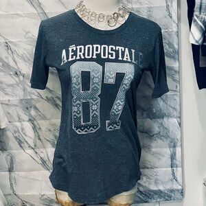 Aeropostale Dark Gray Short Sleeve Tee